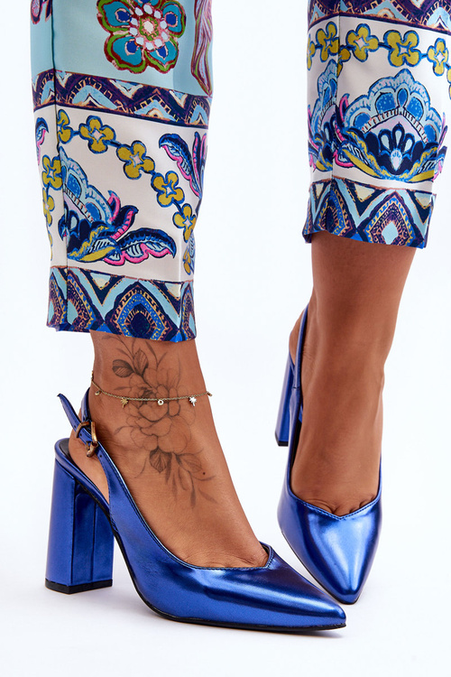 Classic Stilettos On Heel Blue My Love