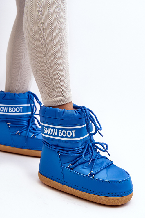 Women's tied snow boots blue Soia