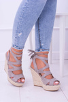 Grey Suede Sandals On Anchor Nowelio