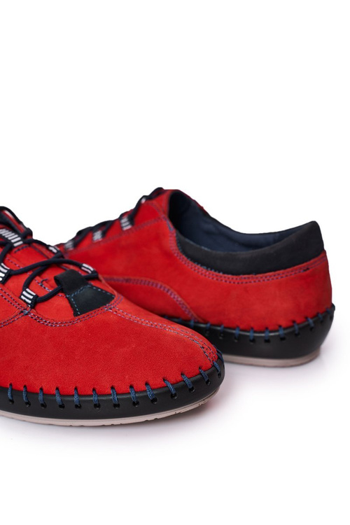 Men's Leather Shoes BEDNAREK Red