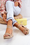 Women's Sandals On Wedge Big Star JJ274978 Beige