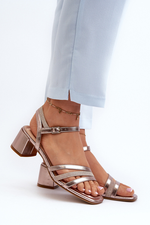 Women's Low Heel Sandals in Synthetic Leather Sergio Leone SK046 Silver