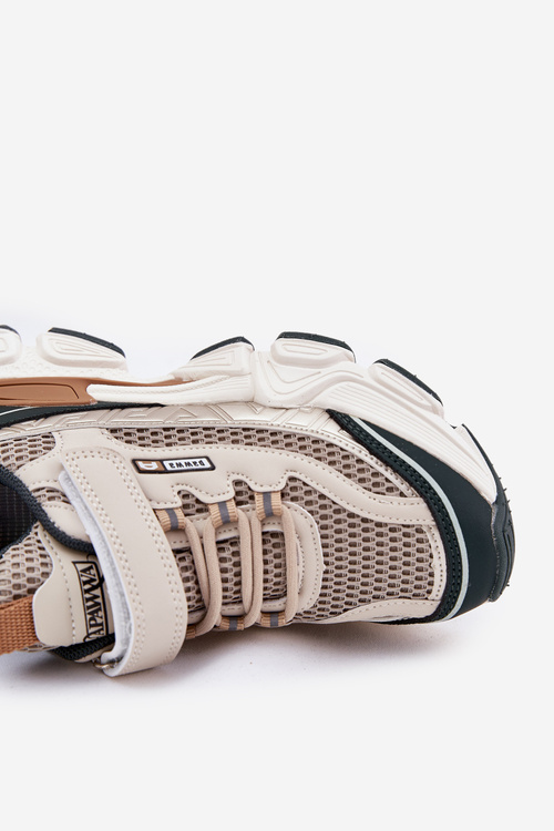 Sneakers Sports Shoes For Children With Velcro Beige Ronivelle