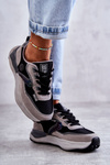 Sneakersy Sportowe Damskie Czarno-Szare Big Star KK274100