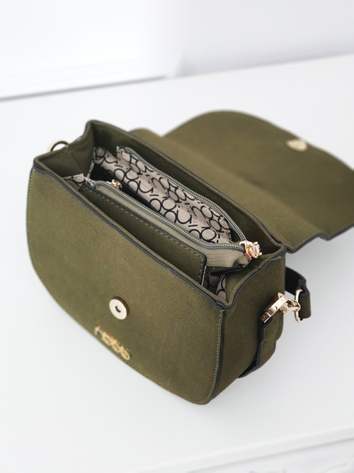 Women's Green Suede Handbag NOBO NBAG-F0180-C008