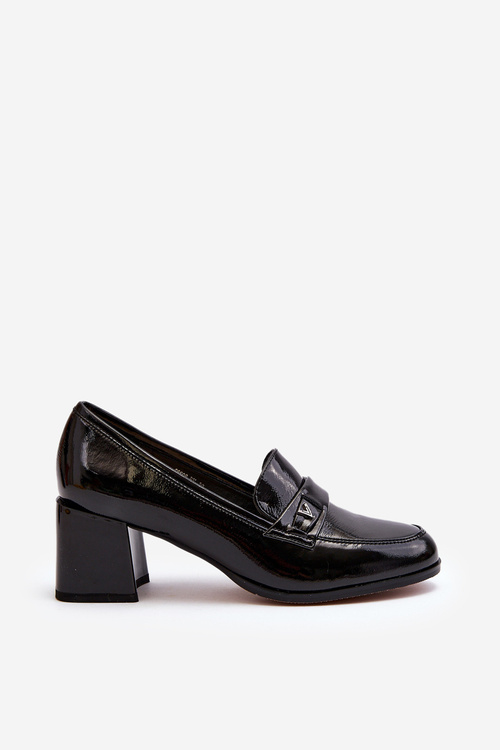 Black Patent Leather High Heel Court Shoes Felicijana