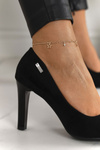 Classic Women's Pumps On A Block Heel Suede Black Eliana