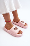 Light Women's Foam Flip-Flops With Teddy Bear Pink Lia