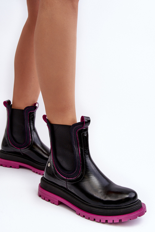 Women's Leather Ankle Boots Maciejka 06199 Black