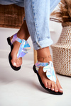 Lu Boo Reflective Sandals Japanese Velcro Lottie