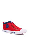 Men's Cross Jeans High Material Sneakers Red DD1R4059