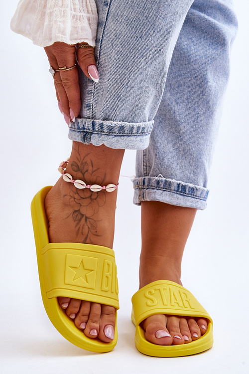Klapki Big Star Żółte HH274A040 