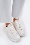 Women's Sneakers With Embroidery On Platform Lee Cooper LCW-25-31-3465L White