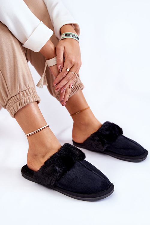 Papcie Damskie Klasyczne Futerko Czarne Lorines