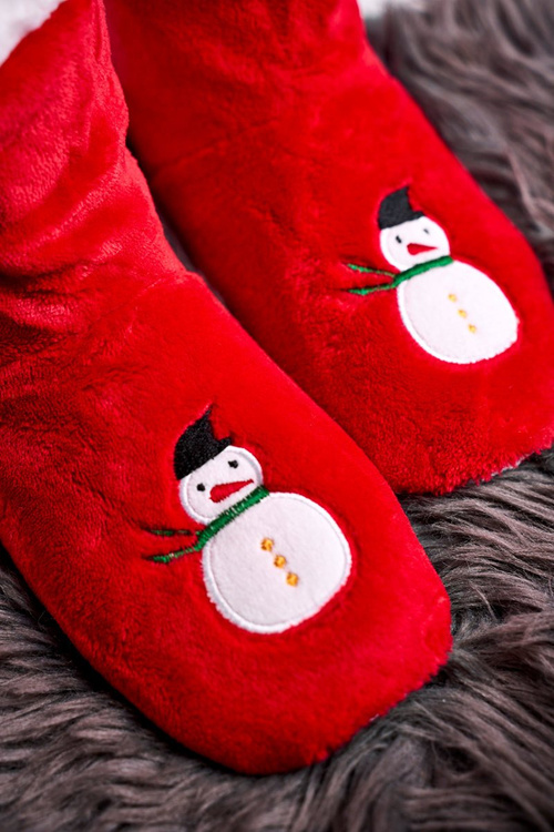 Christmas Insulated Slippers With Snowman Holly