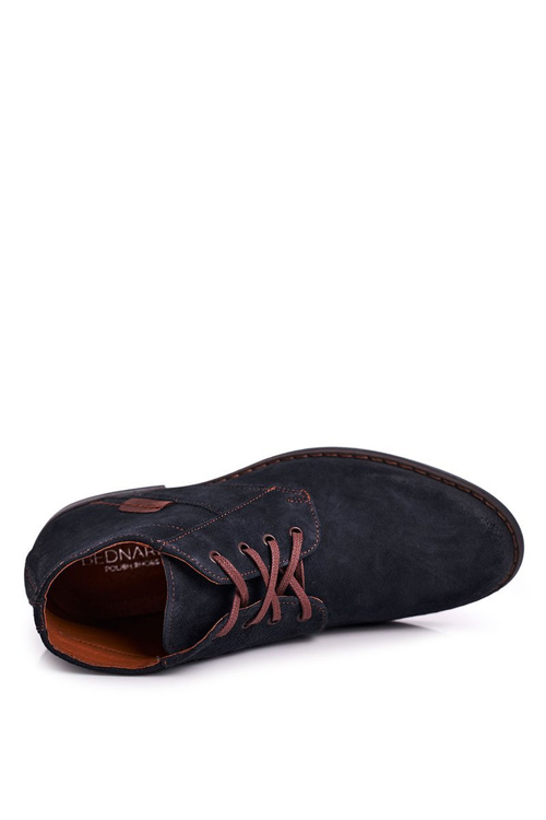 Men's Leather Boots BEDNAREK Navy Blue