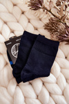 Women's Cotton Socks Blue Pattern Navy Blue