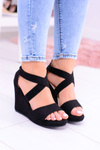 Comfortable Women's Black Sandals Koturny Mirabet