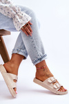 Women's Platform Slides Beige Vertigo
