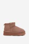 Suede Snow Boots for Women on Platform Vinceza 97962 Beige