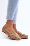 Women's Brown Faux Suede Moccasins Amrutia