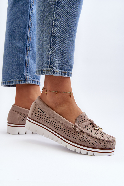 Women's Blue Cutout Moccasins Twista