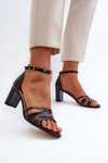Black Sandals with Straps Enitia