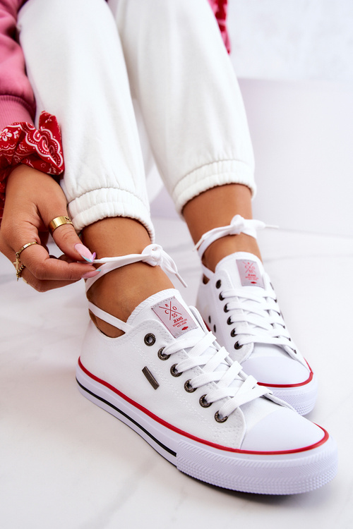 Trampki Damskie Cross Jeans Białe JJ2R4009C