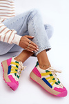 Buty Sportowe Damskie Zamsz Platforma Multikolor Rohan BL391P