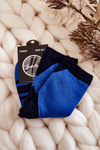 Two-color Youth Socks With Stripes Blue and Black