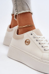 Women's platform sneakers white Eshen