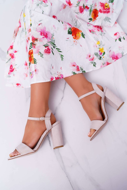 Women's Suede Sandals Beige Baloo