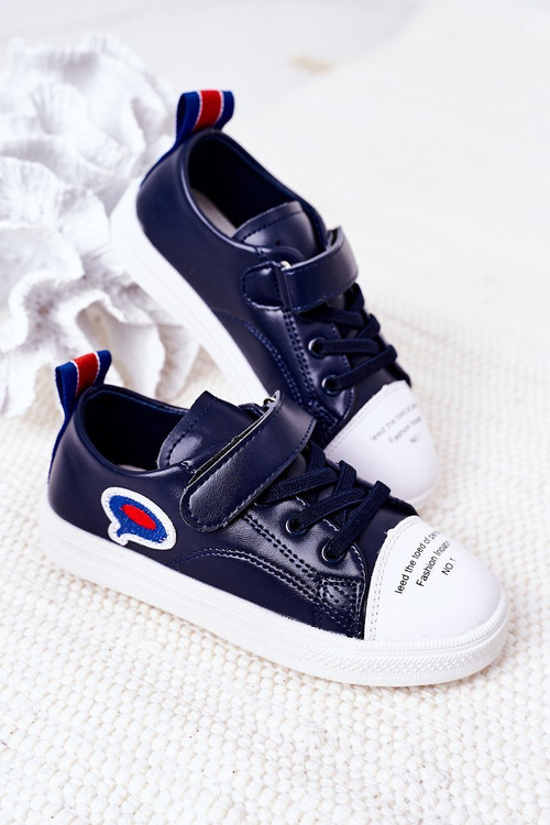 Children's Sneakers With Velcro Navy Cartoon