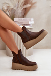 Women's Insulated Platform And Wedge Boots Brown Mivanira