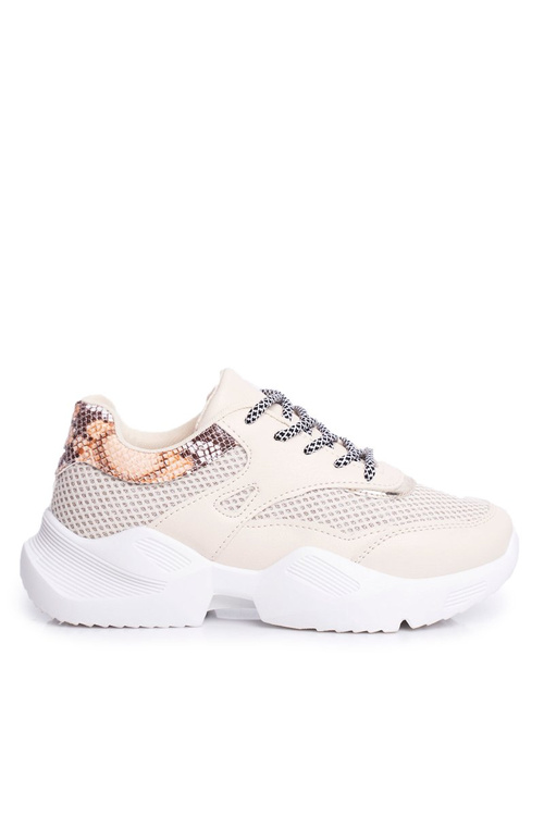 Sportivo Women's Snake Shoes Beige Giselle
