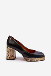 Stylish Leather Pumps Laura Messi 2599 Black