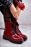 Women's Flat Boots Red Kognito