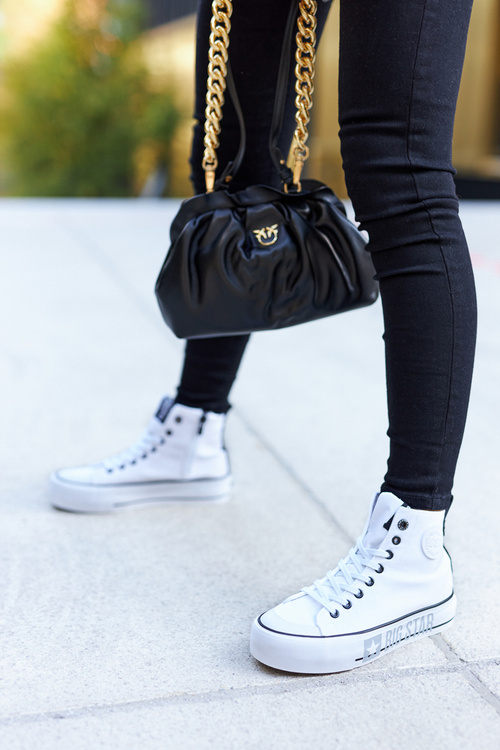 High Sneakers On A Platform Big Star II274014 White