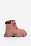 Children's Trapper Boots with a Zip Pink Bansi