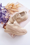 Sportowe Buty Sneakersy Dziecięce Beżowe Kizzie
