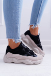 Sporty Women's Shoes Airy Fabric Black Beige Thai