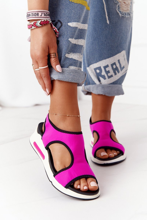 Wedge Slip-On Sandals Fuchsia Zoey