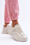 Women's Sneakers on a Chunky Platform Beige Agnenia