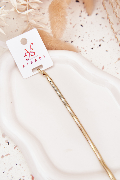 Damska Bransoletka Żmijka Ze Stali Chirurgicznej Złota