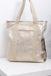Women's Large Gold Shopper Bag