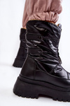 High Women's Snow Boots With Zipper Black Moira