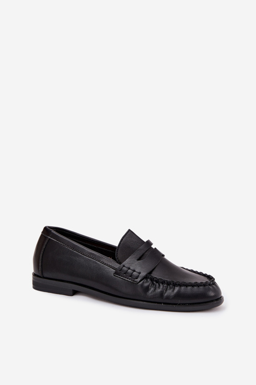 Women Loafers Made of Eco Leather Black Lilith