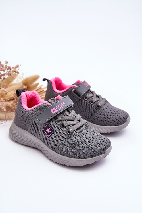 Children's Sport Shoes With Laces Grey Brego