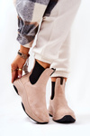 Platform Boots Suede Beige Nicci