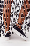 Glitter Sneakers On A Platform Black Luna